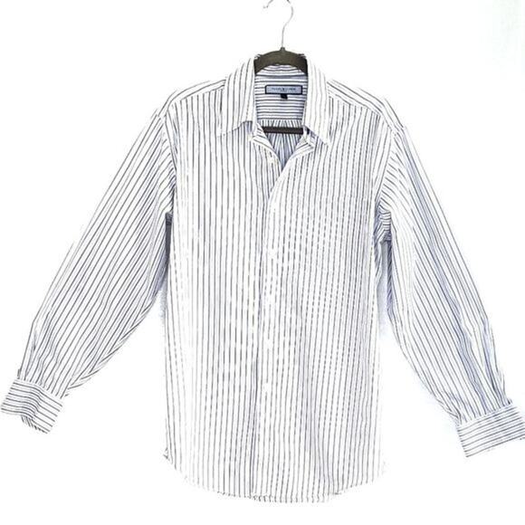 Tommy Hilfiger Striped Button Down Shirt Sz M - Picture 1 of 7